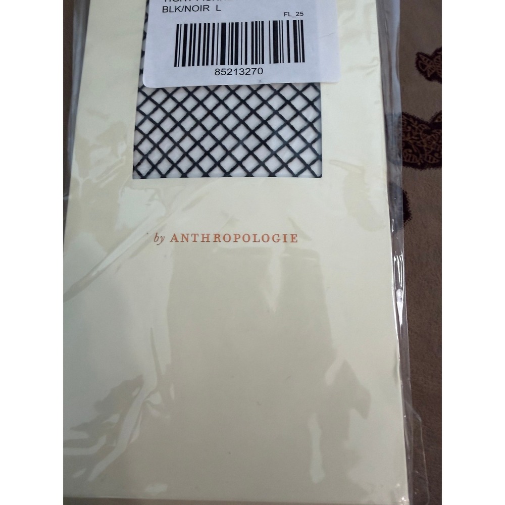 Anthropologie Womens Fishnet Tights Black Diamond Net Stockings Large NEW Goth